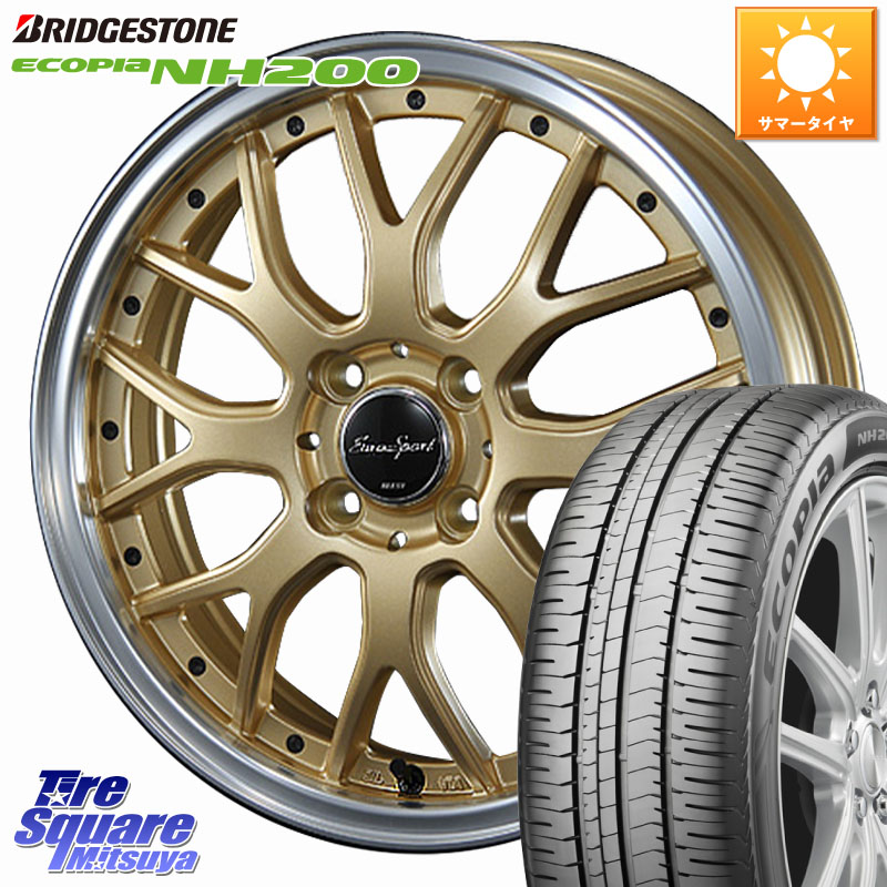 BLEST EuroSport Type815 ホイール 16インチ 16 X 6.0J +40 4穴 100 ブリヂストン ECOPIA NH200 エコピア サマータイヤ 195/50R16 160系カローラフィールダー ヤリス ロードスター 91,064円