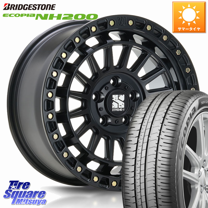 ブリヂストン ECOPIA NH200 エコピア サマータイヤ 225/55R17MLJ XJ08 XTREME-J ホイール 17インチ 17X7.5J 42 5穴 114.3 スカイラインセダン 日産 シーマ 日産 フーガ FUGA 日産|タイヤスクエアミツヤ