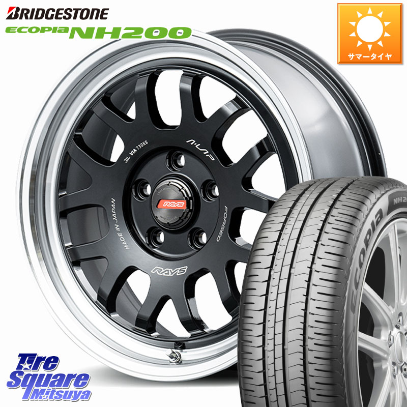 RAYS 【欠品次回10~11月】 A LAP-07X 鍛造 ホイール 16インチ 16 X 7.0J +40 5穴 114.3 ブリヂストン ECOPIA NH200 エコピア サマータイヤ 195/50R16