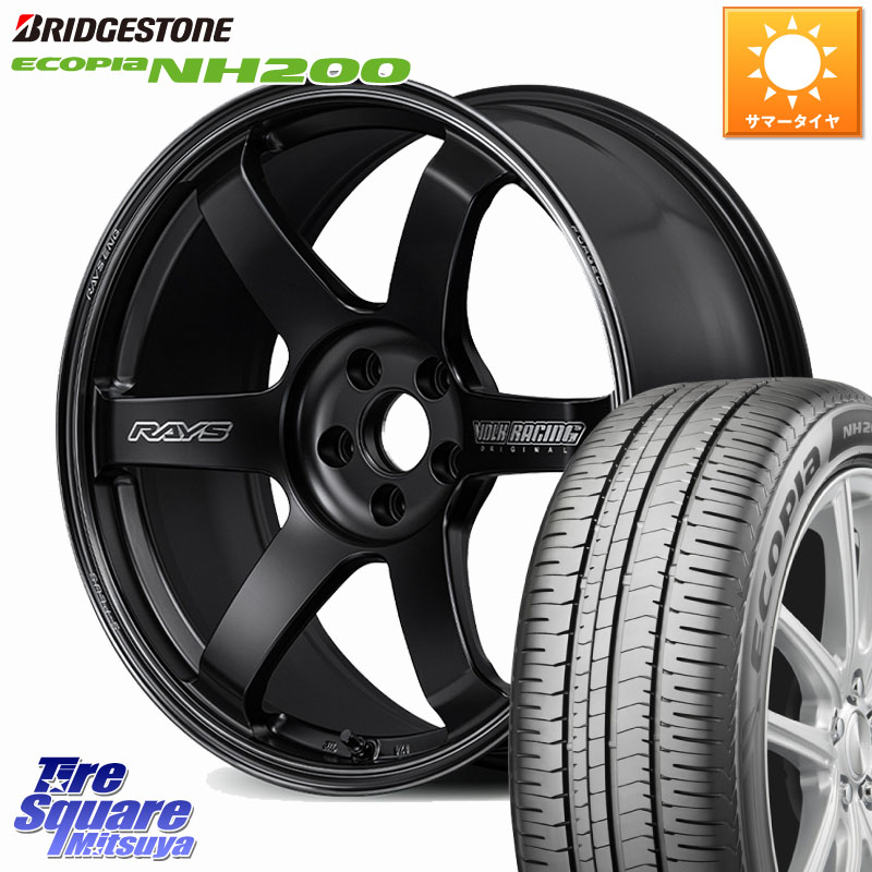 ブリヂストン ECOPIA NH200 エコピア サマータイヤ 225/45R18RAYS 【欠品次回3~4月】 TE37 SAGA S-plus Black Shadow LTD VOLK RACING 鍛造 ホイール 18インチ 18X8.5J 35 5穴 114.3|タイヤスクエアミツヤ