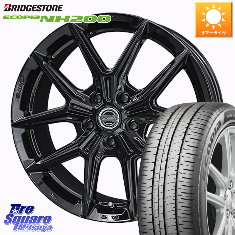 ブリヂストン ECOPIA NH200 エコピア サマータイヤ 225/45R18KYOHO SMACK IG-TEC スマック ホイール 18インチ グロスブラック 18X7.5J 45 5穴 114.3 90系ノア/ヴォクシー RP6～8ステップワゴン レヴォーグ P15キックス ZE1リーフ プリウスアルファ ジューク JUKE 日産｜タイヤスクエアミツヤ