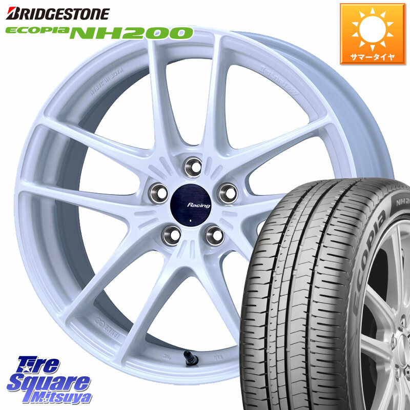 ブリヂストン ECOPIA NH200 エコピア サマータイヤ 225/45R17ENKEI エンケイ Racing NVR5 For GR86・BRZ Cup ホイール 17インチ 17X7.5J 44 5穴 100 カローラスポーツ BRZ/86/GR86 GR 86 ハチロク 86 ハチロク｜タイヤスクエアミツヤ