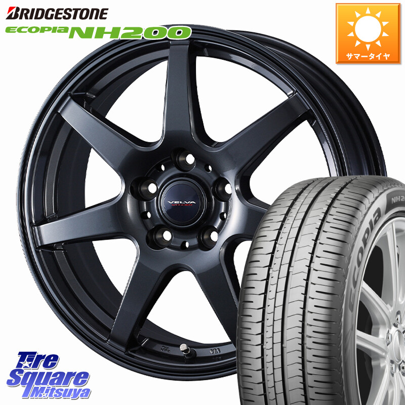 ブリヂストン ECOPIA NH200 エコピア サマータイヤ 225/50R17WEDS VELVA WONDER 平座仕様(レクサス・トヨタ専用) ホイール 17インチ ヴェルヴァワンダー 17X6.5J 39 5穴 114.3 マークXジオ|タイヤスクエアミツヤ