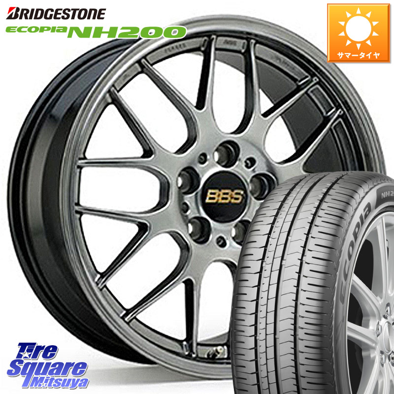 BBS RG-R 鍛造1ピース ホイール 17インチ 17 X 7.0J +45 4穴 100 ブリヂストン ECOPIA NH200 エコピア サマータイヤ 215/45R17 FITクロスター