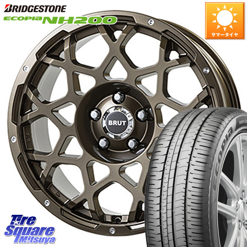 BRUT ブルート BR-55 BR55 ホイール 17インチ 17 X 7.5J +38 5穴 114.3 ブリヂストン ECOPIA NH200 エコピア サマータイヤ 225/55R17