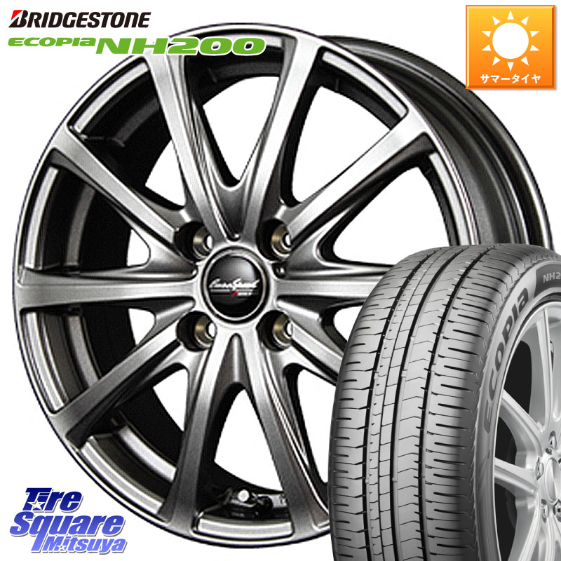 ブリヂストン ECOPIA NH200 エコピア サマータイヤ 185/70R14MANARAY MID EuroSpeed ユーロスピード V25 ホイール 14インチ 14X5.5J 38 4穴 100 ノート NOTE 日産 アクア カローラフィールダー｜タイヤスクエアミツヤ