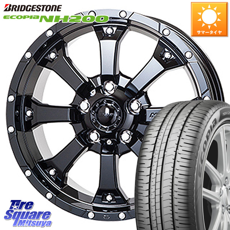 MKW MK-46 MK46 グロスブラック 5H ホイール 16インチ 16 X 7.0J +35 5穴 114.3 ブリヂストン ECOPIA NH200 エコピア サマータイヤ 205/60R16