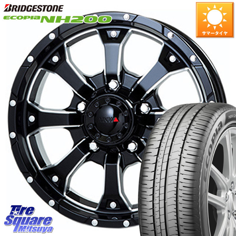 MKW MK-46 MK46 M/L+ ミルドブラック ホイール 16インチ 16 X 7.0J +42 5穴 114.3 ブリヂストン ECOPIA NH200 エコピア サマータイヤ 215/60R16
