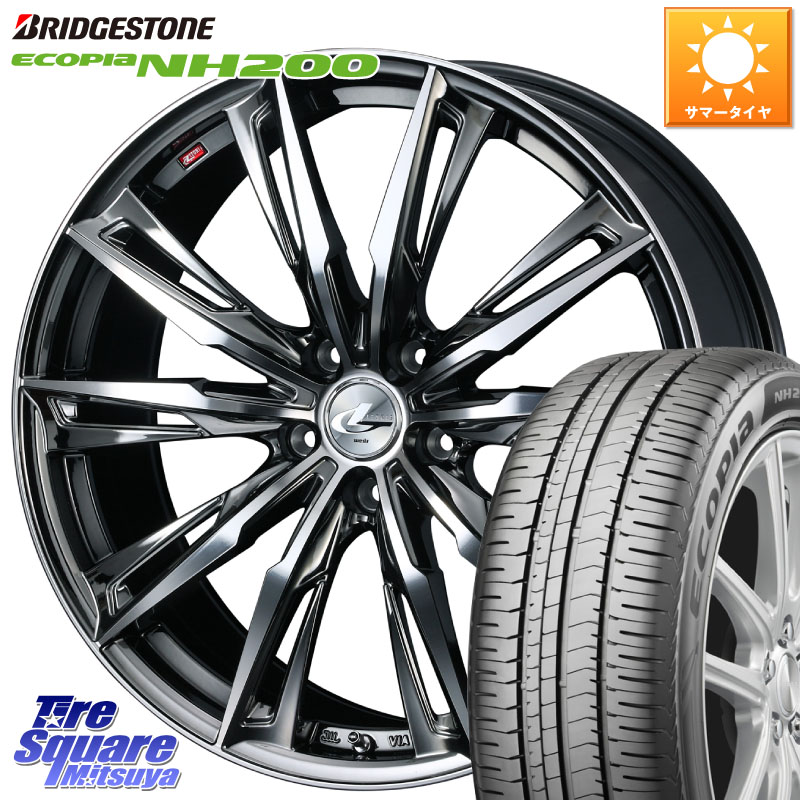 WEDS LEONIS レオニス GX ウェッズ ホイール 17インチ 17 X 7.0J +42 5穴 114.3 ブリヂストン ECOPIA NH200 エコピア サマータイヤ 225/55R17 MAZDA6 10系アルファード 108,795円