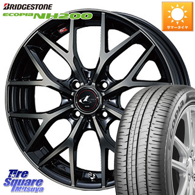 ブリヂストン ECOPIA NH200 エコピア サマータイヤ 195/60R15WEDS レオニス MX ウェッズ Leonis ホイール 15インチ 15X5.5J 43 4穴 100 アクア カローラフィールダー シビック|タイヤスクエアミツヤ