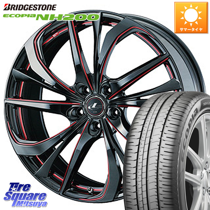 WEDS ウェッズ Leonis レオニス TE BKSC ホイール 18インチ 18 X 8.0J +42 5穴 114.3 ブリヂストン ECOPIA NH200 エコピア サマータイヤ 215/45R18 プリウスアルファ リーフ
