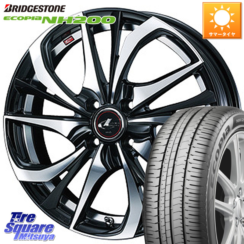 ブリヂストン ECOPIA NH200 エコピア サマータイヤ 195/55R16WEDS ウェッズ Leonis レオニス TE ホイール 16インチ 16X6.0J 50 4穴 100 アクア｜タイヤスクエアミツヤ