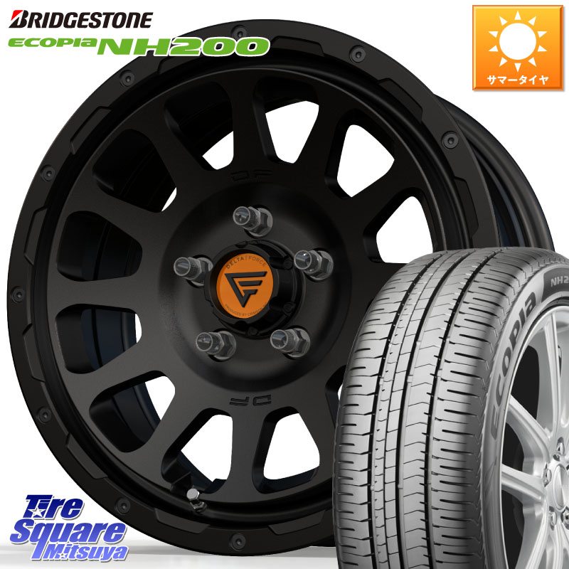 ブリヂストン ECOPIA NH200 エコピア サマータイヤ 205/55R16DELTA FORCE デルタフォース オーバル BK 16インチ ホイール 16X7.0J 35 5穴 114.3 GRヤリスRSノーマルキャリパー｜タイヤスクエアミツヤ