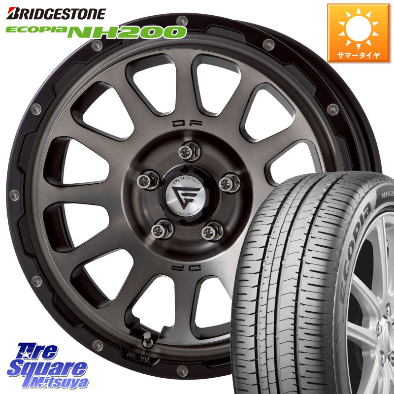 DELTA FORCE デルタフォース オーバル 7J ホイール 17インチ 17 X 7.0J +32 5穴 114.3 ブリヂストン ECOPIA NH200 エコピア サマータイヤ 225/50R17