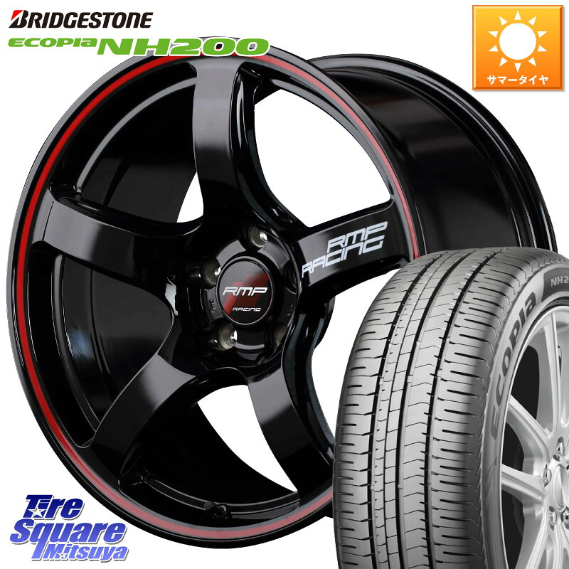 ブリヂストン ECOPIA NH200 エコピア サマータイヤ 215/50R17MANARAY MID RMP RACING R50 アルミホイール 17インチ レーシング 17X7.0J 48 5穴 100 ウィッシュ WISH インプレッサ エクシーガ|タイヤスクエアミツヤ