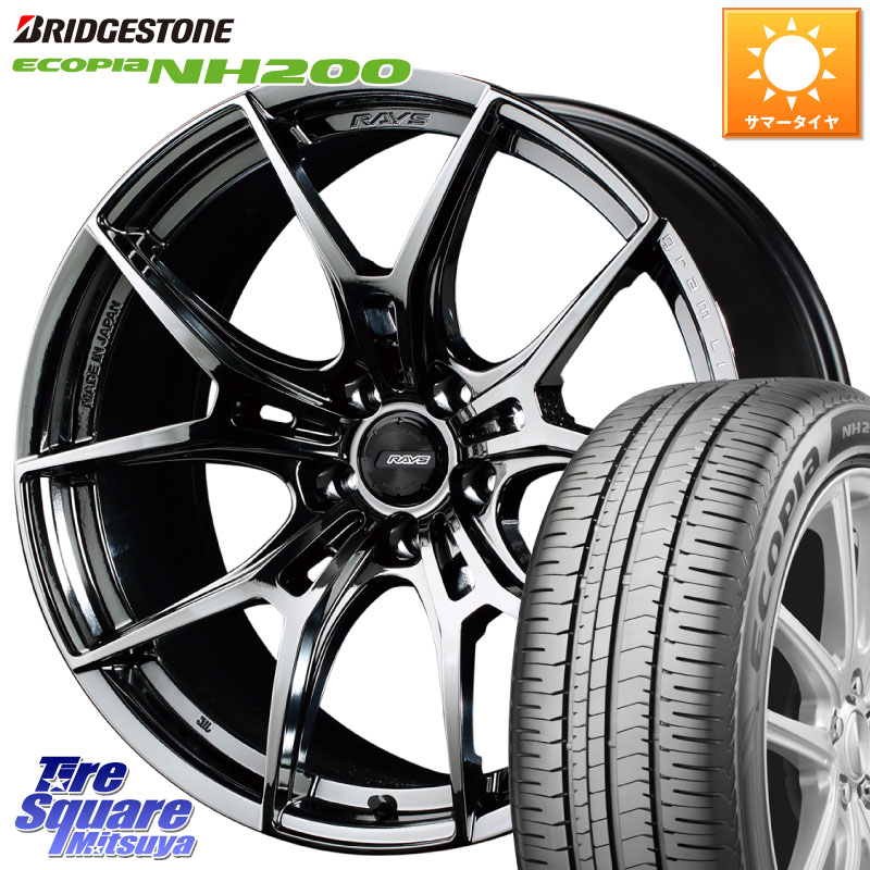 RAYS 【欠品次回9~10月】 レイズ GramLights グラムライツ 57FXZ RBC ホイール 18インチ 18 X 7.5J +50 5穴 114.3 ブリヂストン ECOPIA NH200 エコピア サマータイヤ 215/45R18 80系ノア ヴォクシー MAZDA3