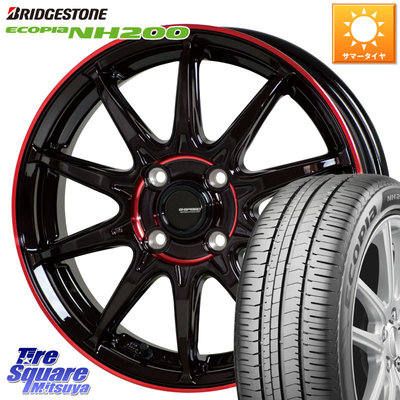ブリヂストン ECOPIA NH200 エコピア サマータイヤ 205/55R16HotStuff 軽量設計 G.SPEED P-05R P05R RED ホイール 16インチ 16X6.5J 48 5穴 100 カローラスポーツ 50系プリウス BRZ/86/GR86 プリウス・プリウスPHV CT レクサス GR 86 ハチロク 86 ハチロク インプレッ|タイヤスクエアミツヤ
