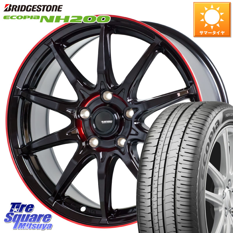 ブリヂストン ECOPIA NH200 エコピア サマータイヤ 225/50R17HotStuff 軽量設計 G.SPEED P-05R P05R RED ホイール 17インチ 17X7.0J 55 5穴 100｜タイヤスクエアミツヤ
