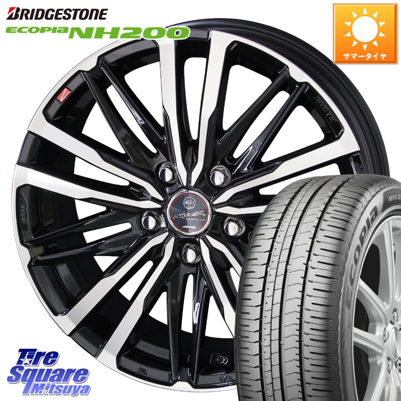ブリヂストン ECOPIA NH200 エコピア サマータイヤ 215/45R17KYOHO SMACK CREST スマック クレスト ホイール 17インチ 17X7.0J 38 5穴 114.3 リーフ LEAF 日産 ブレイド オーリス カローラルミオン|タイヤスクエアミツヤ