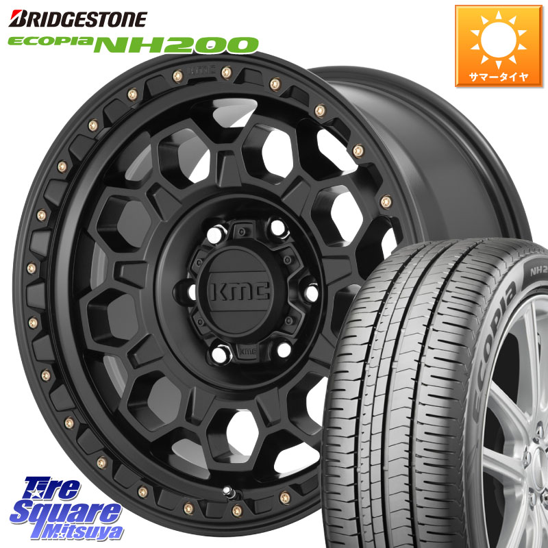 KMC KM545 Trek Black ホイール 17インチ 17 X 8.0J +35 5穴 114.3 ブリヂストン ECOPIA NH200 エコピア サマータイヤ 225/50R17