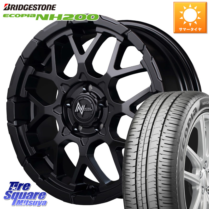 MANARAY MID ナイトロパワー M28 BULLET-S 16インチ 16 X 7.0J +40 5穴 114.3 ブリヂストン ECOPIA NH200 エコピア サマータイヤ 195/50R16