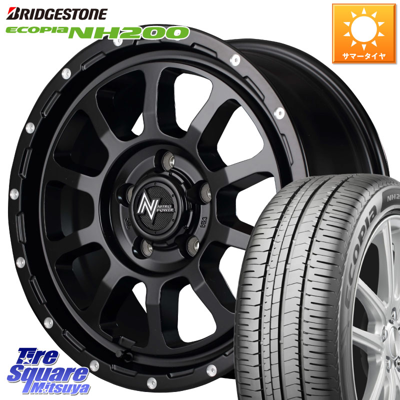 MANARAY MID ナイトロパワー M10 PERSHING S 16インチ 16 X 7.0J +40 5穴 114.3 ブリヂストン ECOPIA NH200 エコピア サマータイヤ 195/50R16
