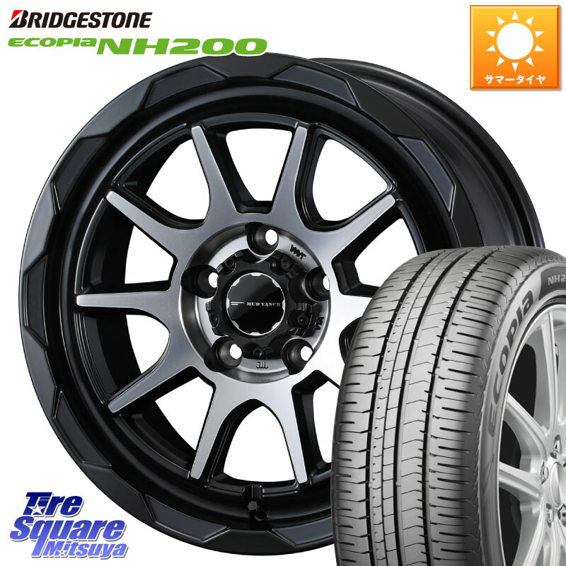 ブリヂストン ECOPIA NH200 エコピア サマータイヤ 195/50R16WEDS マッドヴァンス06 MUD VANCE 06 ホイール 16インチ 16X6.0J 40 5穴 100 シエンタ|タイヤスクエアミツヤ