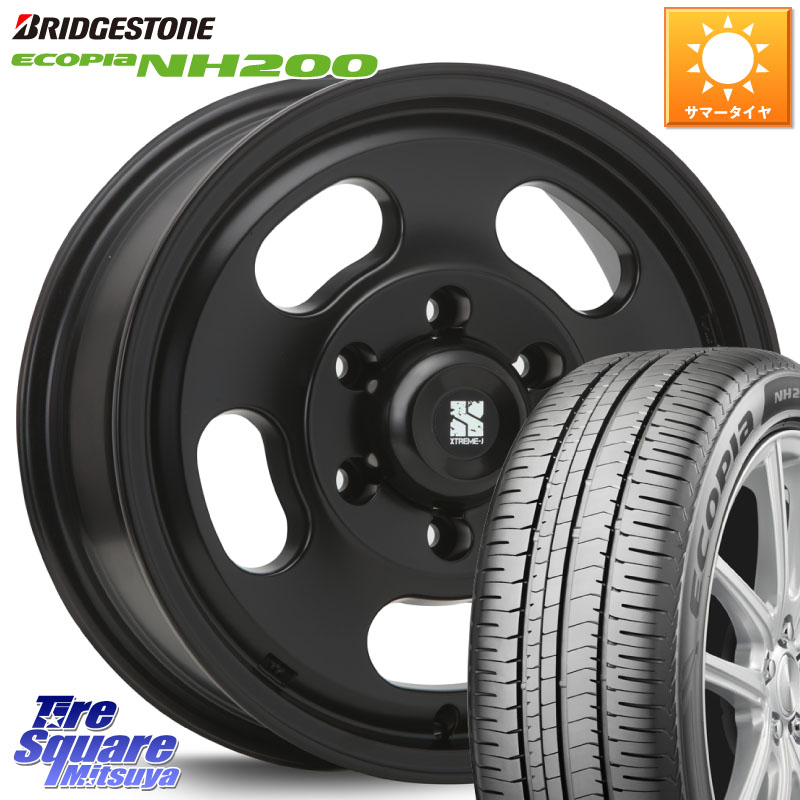 ブリヂストン ECOPIA NH200 エコピア サマータイヤ 215/60R16MLJ XTREME-J D SLOT D-SLOT Dスロット サテンブラック ホイール 16インチ 16X6.5J 25 6穴 139.7|タイヤスクエアミツヤ