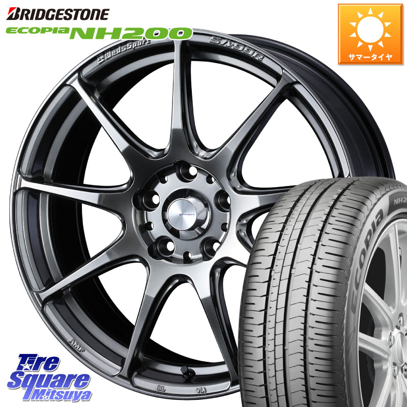 ブリヂストン ECOPIA NH200 エコピア サマータイヤ 215/50R17WEDS WedsSport SA-99R SA99R ウェッズ スポーツ ホイール 17インチ 17X7.5J 48 5穴 100 エクシーガ|タイヤスクエアミツヤ