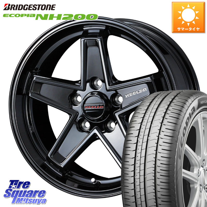 ブリヂストン ECOPIA NH200 エコピア サマータイヤ 225/45R17WEDS KEELER TACTICS ブラック ホイール 17インチ キーラー タクティクス 17X7.0J 38 5穴 114.3 GRヤリスRSノーマルキャリパー ブレイド オーリス IS レクサス|タイヤスクエアミツヤ