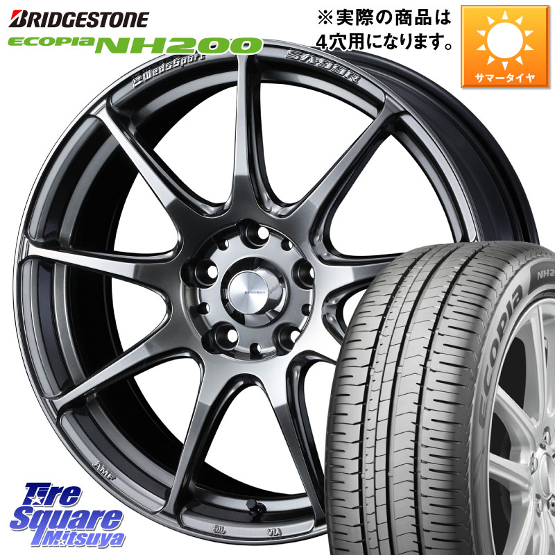 WEDS ウェッズ スポーツ SA99R SA-99R PSB 15インチ 15 X 6.0J +38 4穴 100 ブリヂストン ECOPIA NH200 エコピア サマータイヤ 195/65R15 E13オーラ