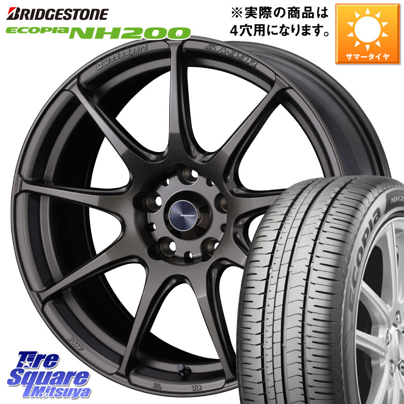 ブリヂストン ECOPIA NH200 エコピア サマータイヤ 215/45R17WEDS WedsSport SA-99R SA99R ウェッズ スポーツ ホイール 17インチ 17X6.5J 50 4穴 100 FITクロスター アクア|タイヤスクエアミツヤ