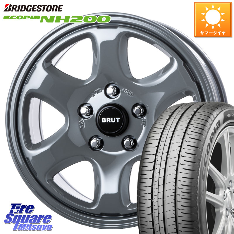 BRUT ブルート BR-44 BR44 ホイール 17インチ 17 X 7.5J +38 5穴 114.3 ブリヂストン ECOPIA NH200 エコピア サマータイヤ 215/55R17