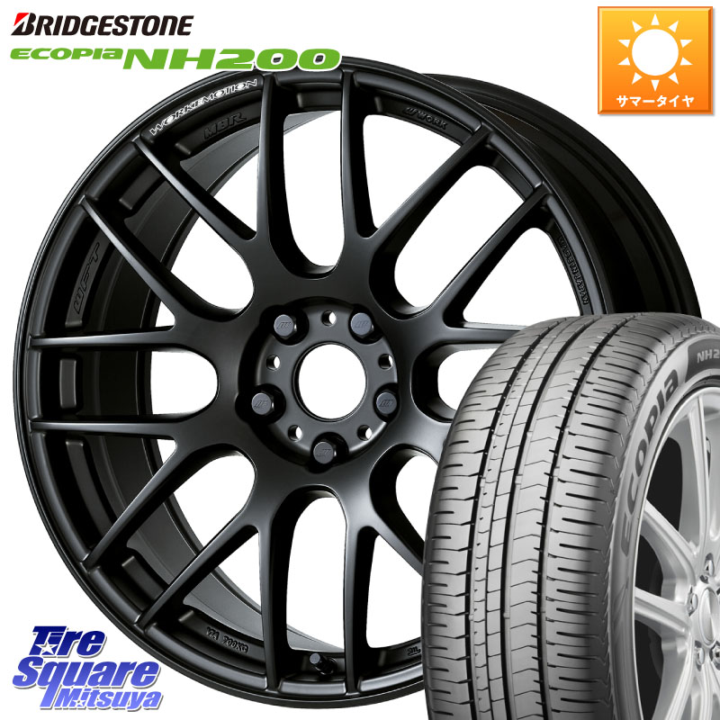 WORK ワーク EMOTION エモーション M8R MBL 17インチ 17 X 7.0J +38 5穴 114.3 ブリヂストン ECOPIA NH200 エコピア サマータイヤ 215/55R17 70系カムリ