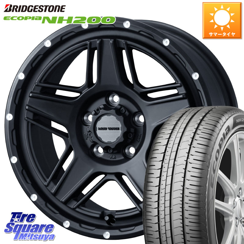 ブリヂストン ECOPIA NH200 エコピア サマータイヤ 195/55R16WEDS 40535 マッドヴァンス07 MUD VANCE 07 BK 16インチ 16X7.0J 38 5穴 114.3｜タイヤスクエアミツヤ