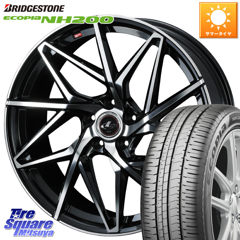 WEDS 40613 レオニス LEONIS IT PBMC 18インチ 18 X 8.0J +42 5穴 114.3 ブリヂストン ECOPIA NH200 エコピア サマータイヤ 215/45R18 プリウスアルファ リーフ