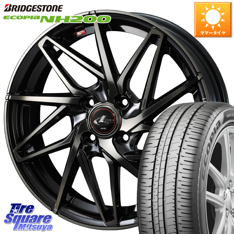 ブリヂストン ECOPIA NH200 エコピア サマータイヤ 215/45R17WEDS 40584 レオニス LEONIS IT PBMCTI 17インチ 17X6.5J 42 4穴 100 アクア｜タイヤスクエアミツヤ