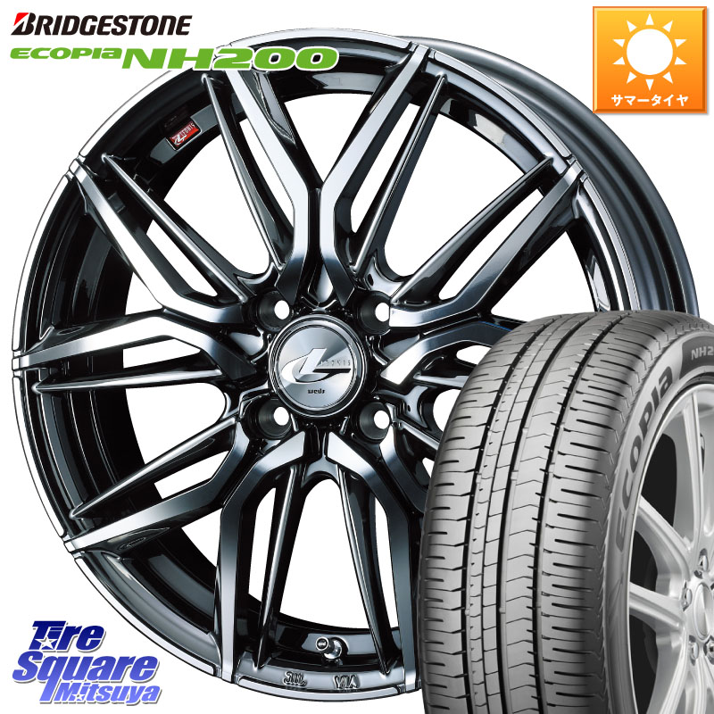ブリヂストン ECOPIA NH200 エコピア サマータイヤ 195/50R16WEDS 40790 レオニス LEONIS LM BMCMC 16インチ 16X6.0J 42 4穴 100 160系カローラフィールダー ヤリス ロードスター 130系ヴィッツ モビリオ/モビリオスパイク ヴィッツ カローラフィールダーハイブリッド｜タイヤスクエアミツヤ
