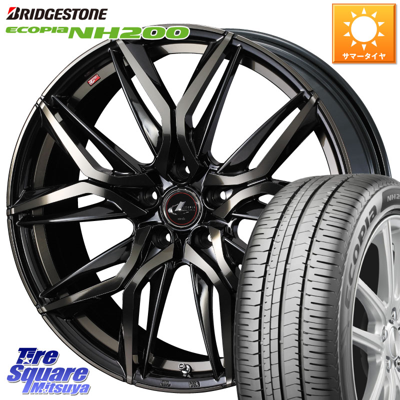 WEDS 40829 レオニス LEONIS LM PBMCTI 18インチ 18 X 8.0J +42 5穴 114.3 ブリヂストン ECOPIA NH200 エコピア サマータイヤ 215/45R18 プリウスアルファ リーフ