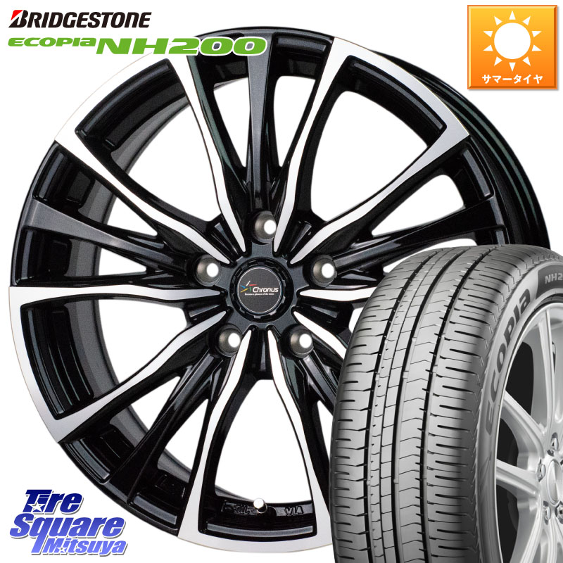 HotStuff Chronus クロノス CH-110 CH110 ホイール 16インチ 16 X 6.5J +40 5穴 114.3 ブリヂストン ECOPIA NH200 エコピア サマータイヤ 205/60R16 90系ノア ヴォクシー プリウスアルファ P15キックス RP6～8ステップワゴン MAZDA3