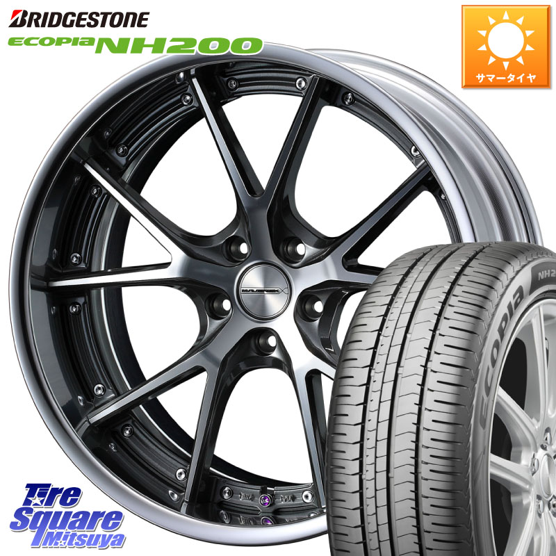 WEDS MAVERICK 905S S-LoDisk 18インチ 2ピース 18 X 8.0J +50 5穴 114.3 ブリヂストン ECOPIA NH200 エコピア サマータイヤ 215/45R18 P15キックス MAZDA3
