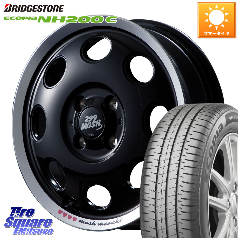 ブリヂストン ECOPIA NH200C エコピア サマータイヤ 165/60R15MANARAY MID 299 MOSH MANEKI モッシュ マネキ 15インチ 15X4.5J 45 4穴 100 デリカミニ4WD キャスト[アクティバ] ハスラー ピクシスジョイ[Cグレード] ハイゼットアゲトラCustom車用※軽自動車専用ホイー｜タイヤスクエアミツヤ 59,873円