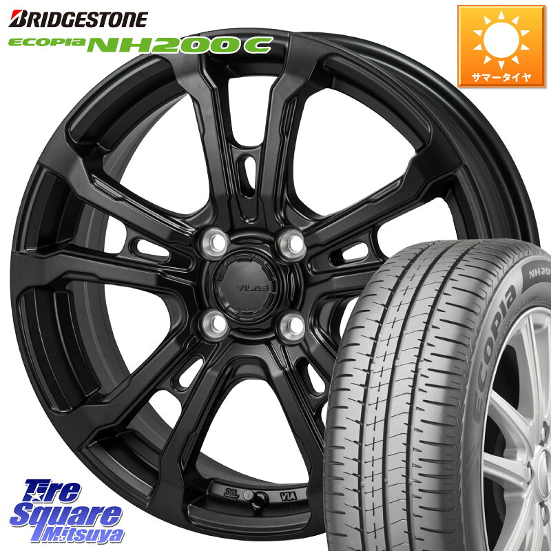 ブリヂストン ECOPIA NH200C エコピア サマータイヤ 185/55R16MONZA HI-BLOCK VILAS 16インチ 16X6.0J 42 4穴 100 アクア 160系カローラフィールダー ヤリス ロードスター スイフト4穴 130系ヴィッツ スペイド キューブ CUBE 日産 ポルテ カローラフィールダーハイブリ｜タイヤスクエアミツヤ 88,506円