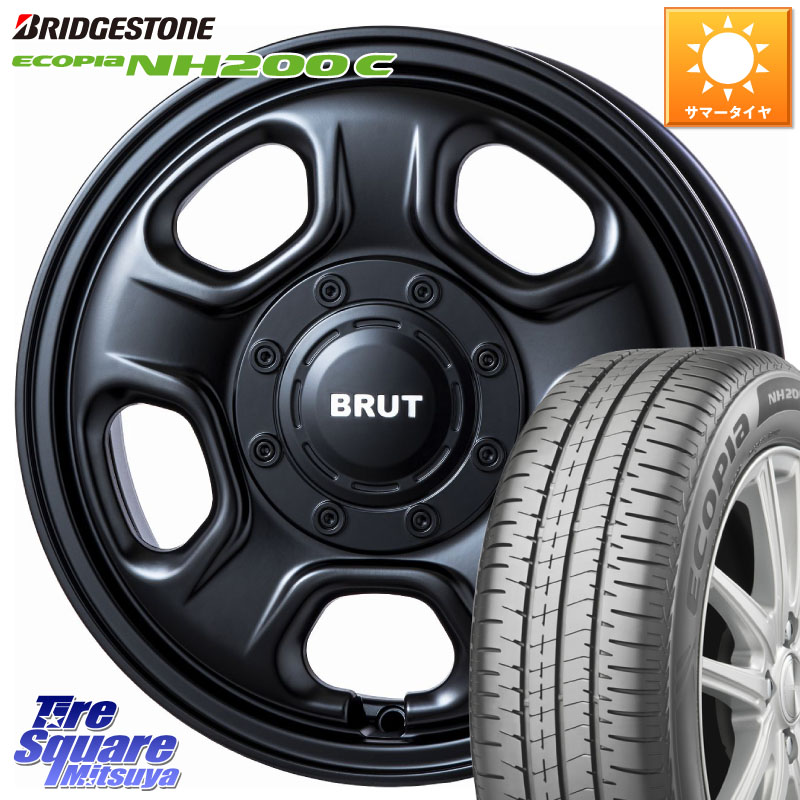 BRUT ブルート BR-33 BR33 ホイール 14インチ 14 X 4.5J +45 4穴 100 ブリヂストン ECOPIA NH200C エコピア サマータイヤ 165/70R14 Mx27/37/47Sソリオ・デリカD2 ハスラー MAx6S系ソリオ