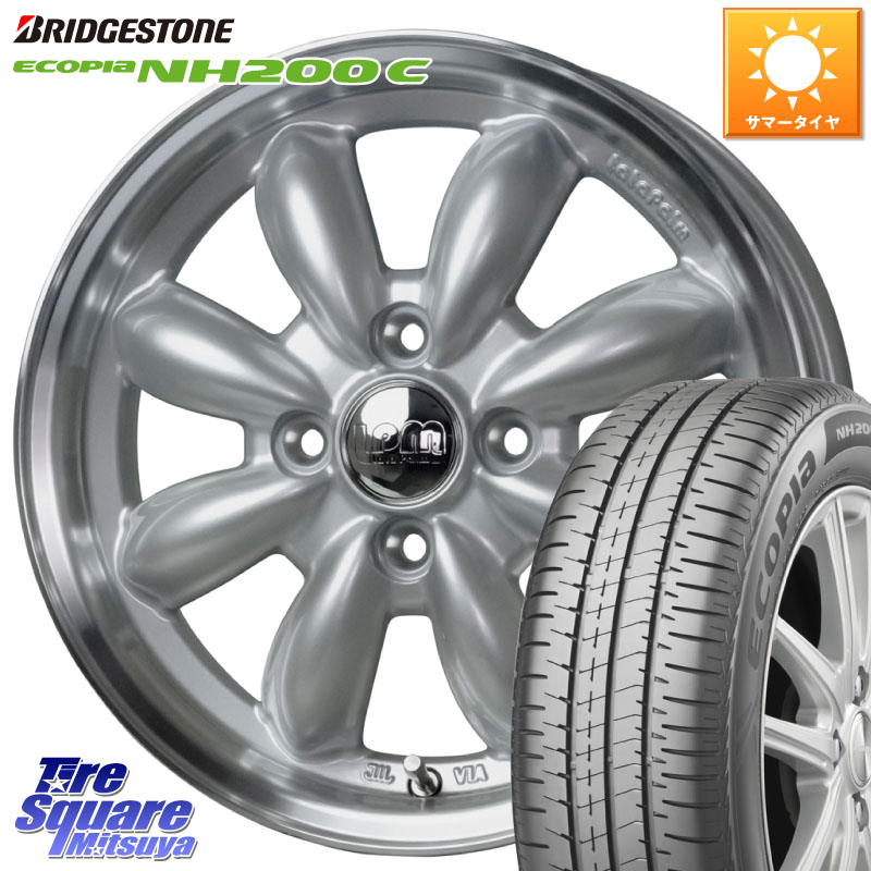 ブリヂストン ECOPIA NH200C エコピア サマータイヤ 175/60R15HotStuff LaLa Palm CUP2 ララパーム カップ2 ホイール 15インチ 15X5.5J 45 4穴 100 K13マーチ Mx27/37/47Sソリオ・MB37SデリカD2 MAD7Sソリオ/MBD7SデリカD2 E11ノート マーチ MARCH 日産 デリカD:2 D2｜タイヤスクエアミツヤ