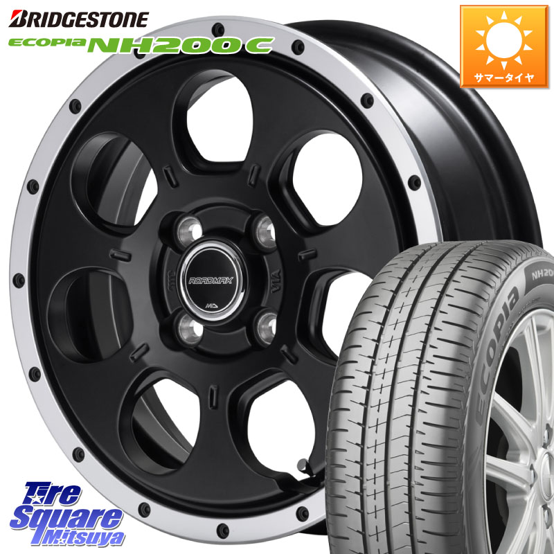 ブリヂストン ECOPIA NH200C エコピア サマータイヤ 165/70R14MANARAY MID ROADMAX WO-7 WO7 ロードマックス ホイール 14インチ 14X4.5J 45 4穴 100 Mx27/37/47Sソリオ・MB37SデリカD2 ハスラー MAx6S系ソリオ デリカD:2 D2 Kei ラピュタ ハスラー リフトアップ等カス｜タイヤスクエアミツヤ