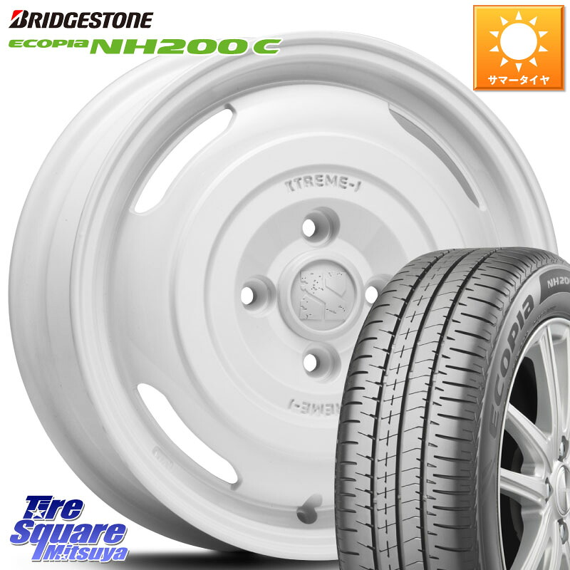 ブリヂストン ECOPIA NH200C エコピア サマータイヤ 165/55R14MLJ JOURNEY ジャーニー XTREME-J エクストリームJ ホイール 14インチ 14X4.5J 43 4穴 100 ハイゼットアゲトラCustom車用※軽自動車専用ホイール※ アルト系 ライフ ゼスト モコ 日産 アトレーワゴン キャ｜タイヤスクエアミツヤ