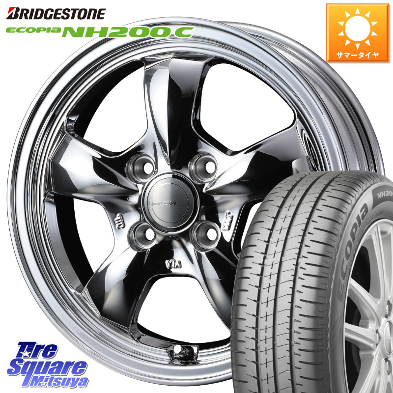WEDS 41112 GYRAFT 5S グラフト SPT ホイール 14インチ 14 X 4.5J +45 4穴 100 ブリヂストン ECOPIA NH200C エコピア サマータイヤ 165/60R14