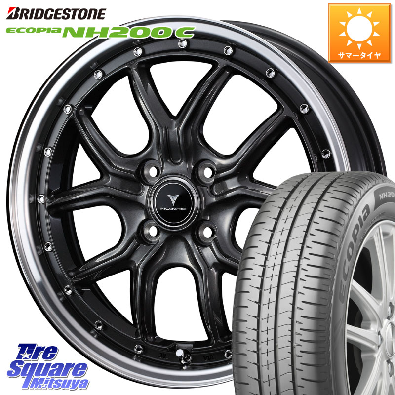 ブリヂストン ECOPIA NH200C エコピア サマータイヤ 165/65R15WEDS 41339 NOVARIS ASSETE S1 ホイール 15インチ ノヴァリス アセット 15X4.5J 45 4穴 100 ダイハツTAFT Mx27/37/47Sソリオ・MB37SデリカD2 MAx6S系ソリオ デリカ ミニ DELICA MINI デリカD:2 D2 シボレー|タイヤスクエアミツヤ