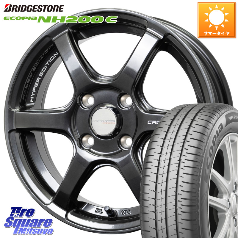 ブリヂストン ECOPIA NH200C エコピア サマータイヤ 155/65R14HotStuff クロススピード RS6 軽量ホイール 14インチ 14X4.5J 45 4穴 100 N-BOX デリカミニ2WD タント スペーシア サクラ ハイゼットアゲトラCustom車用※軽自動車専用ホイール※ ルークス ROOX 日産 デイ|タイヤスクエアミツヤ